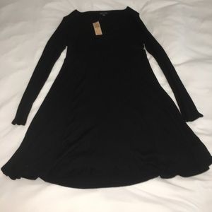 Long Sleeve Black Sweater Dress
